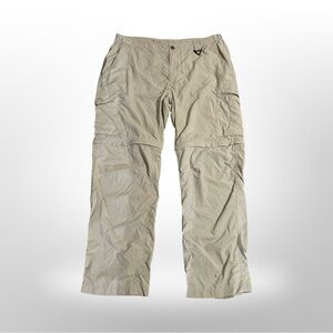 Columbia Mens Silver Ridge Convertible Pants Khaki Beige Nylon - Size 36x32
